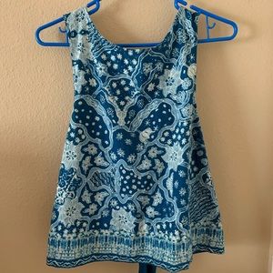 Free People Blue Tank Top